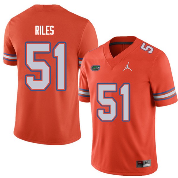 Jordan Brand Men #51 Antonio Riles Florida Gators College Football Jerseys Orange